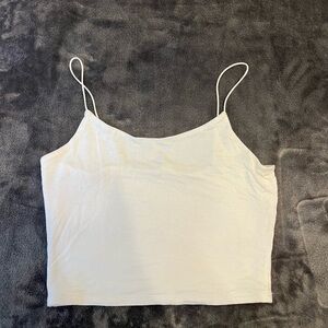White Cropped Tank Top